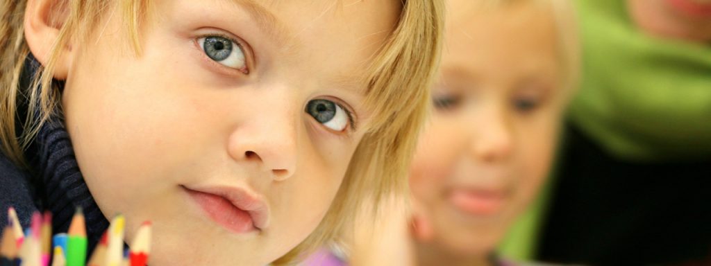 Preschool child needs his eyesight tested